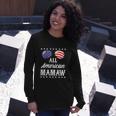 All American Mamaw 4Th Of July Independence Long Sleeve T-Shirt Gifts for Her