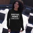 Anti Biden Everything Woke Turns To Shit V2 Long Sleeve T-Shirt Gifts for Her