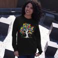 Autism Awareness Puzzle Piece Tree Long Sleeve T-Shirt Gifts for Her