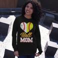 Ball Mom Baseball Softball Mothers Long Sleeve T-Shirt Gifts for Her