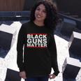 Black Guns Matter Shirt For Gun Owner Tshirt Long Sleeve T-Shirt Gifts for Her