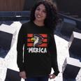 Eagle Mullet 4Th Of July 2021 Usa American Flag Merica Cool Long Sleeve T-Shirt Gifts for Her