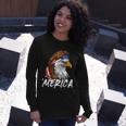 Eagle Mullet Merica 4Th Of July Usa American Flag Patriotic Great Long Sleeve T-Shirt Gifts for Her