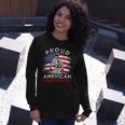 Firefighter Proud American Firefighter Vintage July 4Th For Firefighter Long Sleeve T-Shirt Gifts for Her