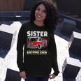 Firefighter Sister Birthday Crew Fire Truck Firefighter Long Sleeve T-Shirt Gifts for Her