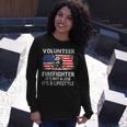 Firefighter Volunteer Firefighter Lifestyle Fireman Usa Flag V2 Long Sleeve T-Shirt Gifts for Her