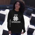 Fit Shaced St Patricks Day Irish Clover Beer Drinking Tshirt Long Sleeve T-Shirt Gifts for Her