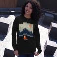 Fox Distorted Forrest Long Sleeve T-Shirt Gifts for Her