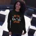 All The Ghouls Love Me Halloween Quote Long Sleeve T-Shirt Gifts for Her