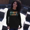 Groovy Grandpa Retro Matching Baby Shower Long Sleeve T-Shirt Gifts for Her