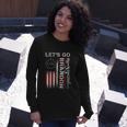 Gun 1776 American Flag Patriots Lets Go Brandon Long Sleeve T-Shirt Gifts for Her