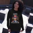 Halloween Happy 4Th Of July Anti Joe Biden Long Sleeve T-Shirt Gifts for Her