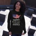 Happy 4Th Of July Independence Day God Bless America Long Sleeve T-Shirt Gifts for Her