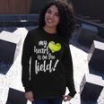 My Heart Is On The Field Baseball Player Long Sleeve T-Shirt Gifts for Her