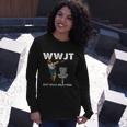 What Would Jesus Throw Golf Disc Long Sleeve T-Shirt Gifts for Her