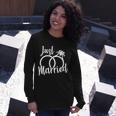 Just Married Ring Logo Long Sleeve T-Shirt Gifts for Her