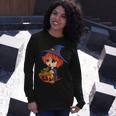 Kawaii Japanese Anime Witch Halloween Ramen Food Lovers V2 Long Sleeve T-Shirt Gifts for Her