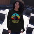 Killin It Since 1978 Retro Horror Movie Long Sleeve T-Shirt Gifts for Her