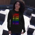 Love Is Love Rainbow Colors Long Sleeve T-Shirt Gifts for Her