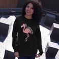 Merry Flocking Xmas Tropical Flamingo Christmas In July Long Sleeve T-Shirt Gifts for Her