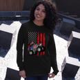 Monster Truck American Flag Racing Usa Patriotic Long Sleeve T-Shirt Gifts for Her