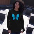 Morpho Butterfly Close Up D Long Sleeve T-Shirt Gifts for Her