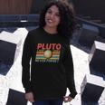 Pluto Never Forget Retro Vintage V2 Long Sleeve T-Shirt Gifts for Her