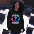 Pregnancy Announcet Mom 2021 Pink Or Blue Mommy Loves You Cool Long Sleeve T-Shirt Gifts for Her