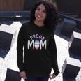 Proud Mom Bi Gender Flag Gay Pride Lgbt Bigender Great Long Sleeve T-Shirt Gifts for Her