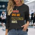 Pumpkin Spice & Reproductive Rights Feminist Pro Choice Fall Men Women Long Sleeve T-Shirt T-shirt Graphic Print Gifts for Her