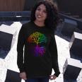 Rainbow Colorful Tree Of Life Tshirt Long Sleeve T-Shirt Gifts for Her