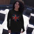 Ripped Uk Great Britain Union Jack Torn Flag Long Sleeve T-Shirt Gifts for Her