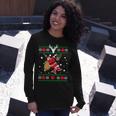 Santa Dunking Basketball Ugly Christmas Long Sleeve T-Shirt Gifts for Her