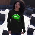 Sexy Lips Cannabis 420 Marijuana Weed Long Sleeve T-Shirt Gifts for Her