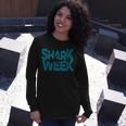 Shark 2022 Week Passion For Sharks Ocean Long Sleeve T-Shirt Gifts for Her