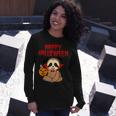 Sloth Halloween Vampire Trick Or Treat Parents Long Sleeve T-Shirt Gifts for Her