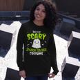 Spanish Teacher Halloween School Nothing Scares Easy Costume Long Sleeve T-Shirt Gifts for Her