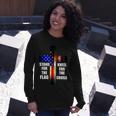 Stand For The Flag Kneel For The Cross Usa Flag Tshirt Long Sleeve T-Shirt Gifts for Her