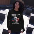 Suck It England 4Th Of July George Washington Long Sleeve T-Shirt Gifts for Her