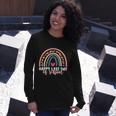 Teacher Graduation Leopard Rainbow Happy Last Day Of School Meaningful Long Sleeve T-Shirt Gifts for Her