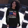 Thank You Soldiers Tshirt Long Sleeve T-Shirt Gifts for Her