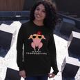 Thanksgiving Friends Turkey Head Long Sleeve T-Shirt Gifts for Her