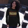 Trucker Trucker Job Title Vintage Long Sleeve T-Shirt Gifts for Her