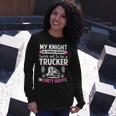Trucker Trucker Wife Trucker Girlfriend Long Sleeve T-Shirt Gifts for Her
