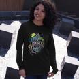 Turntable Dj Gorilla Splash Music Producer Monkey Dj Disc Long Sleeve T-Shirt Gifts for Her