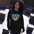 Ukrainian Butterfly Mashup Ukraine Flag Long Sleeve T-Shirt Gifts for Her