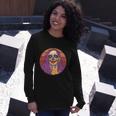 Vintage Day Of The Dead Dia De Los Muertos Cartoon Girl Tshirt Long Sleeve T-Shirt Gifts for Her