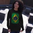 Vintage Flag Of Brazil Long Sleeve T-Shirt Gifts for Her