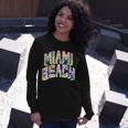 Vintage Miami Beach Long Sleeve T-Shirt Gifts for Her