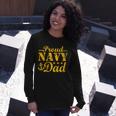 Vintage Proud Navy Dad Long Sleeve T-Shirt Gifts for Her